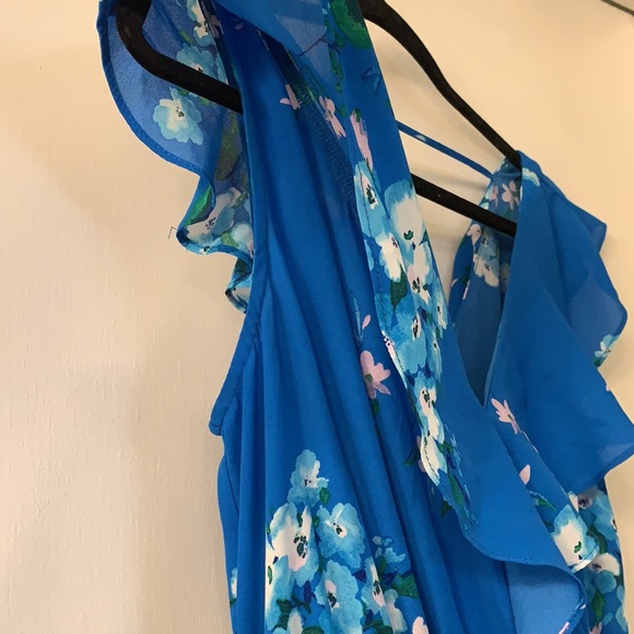 Floral High-Low Wrap Dress - Picture 6 of 11